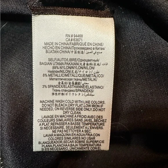 BCBGMaxAzria Metallic Mockneck Knit Top Small - Picture 4 of 4